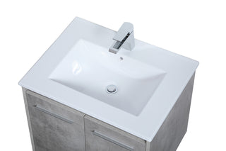 Rasina Single Bathroom Floating Vanity in Concrete Grey