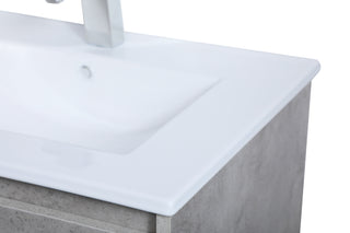 Rasina Single Bathroom Floating Vanity in Concrete Grey