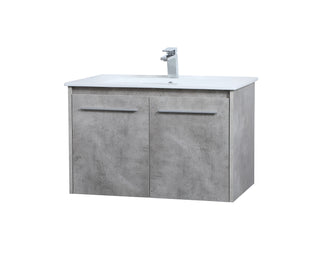 Rasina Single Bathroom Floating Vanity in Concrete Grey