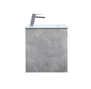 Rasina Single Bathroom Floating Vanity in Concrete Grey