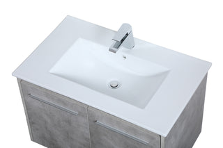 Rasina Single Bathroom Floating Vanity in Concrete Grey