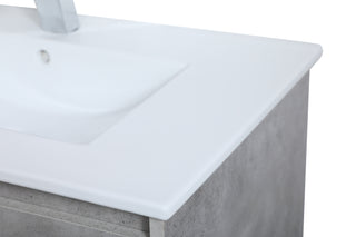 Rasina Single Bathroom Floating Vanity in Concrete Grey