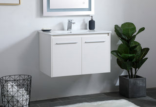 Rasina Single Bathroom Floating Vanity in White