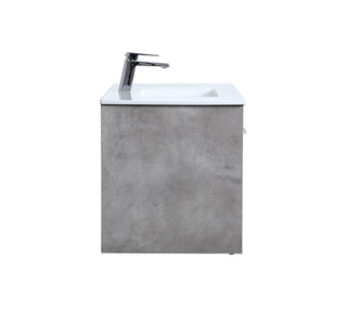 Rasina Single Bathroom Floating Vanity in Concrete Grey