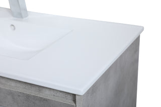Rasina Single Bathroom Floating Vanity in Concrete Grey