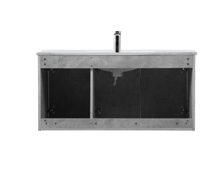 Rasina Single Bathroom Floating Vanity in Concrete Grey