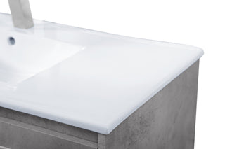 Rasina Single Bathroom Floating Vanity in Concrete Grey