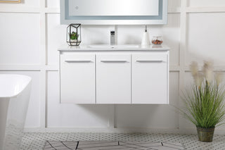 Rasina Single Bathroom Floating Vanity in White