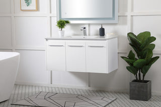 Rasina Single Bathroom Floating Vanity in White