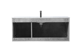 Rasina Single Bathroom Floating Vanity in Concrete Grey