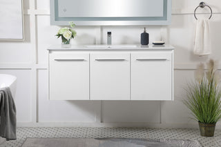 Rasina Single Bathroom Floating Vanity in White