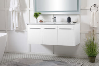 Rasina Single Bathroom Floating Vanity in White
