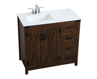Grant Single Bathroom Vanity in Espresso