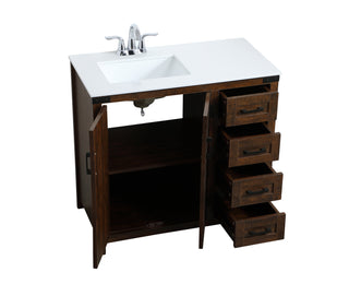 Grant Single Bathroom Vanity in Espresso
