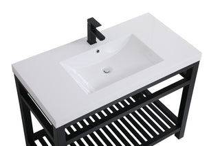 Raya Single Bathroom Vanity in black