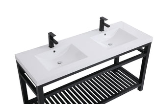 Raya Double Bathroom Vanity in black