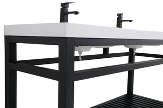 Raya Double Bathroom Vanity in black