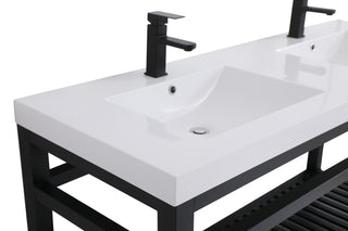 Raya Double Bathroom Vanity in black