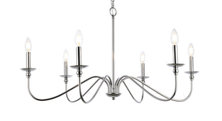 Rohan Six Lights Chandelier in Polished Nickel