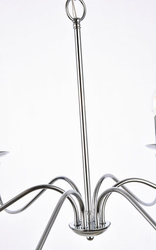 Rohan Six Lights Chandelier in Polished Nickel