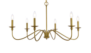Rohan Six Lights Chandelier in Brass