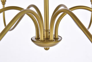 Rohan Six Lights Chandelier in Brass