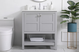 Theo Single Bathroom Vanity in Gray