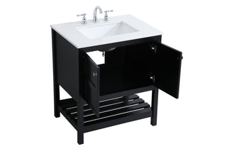 Theo Single Bathroom Vanity in Black
