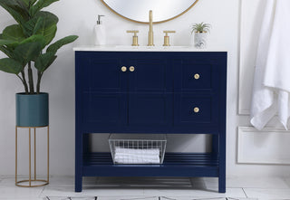 Theo Single Bathroom Vanity in Blue
