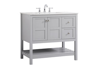 Theo Single Bathroom Vanity in Gray