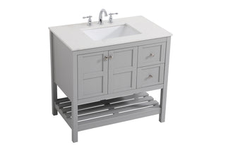 Theo Single Bathroom Vanity in Gray