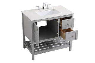 Theo Single Bathroom Vanity in Gray