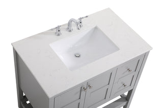 Theo Single Bathroom Vanity in Gray