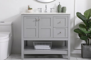 Theo Single Bathroom Vanity in Gray
