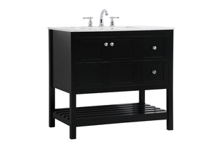Theo Single Bathroom Vanity in Black