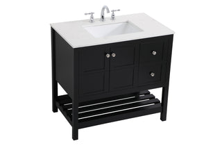 Theo Single Bathroom Vanity in Black