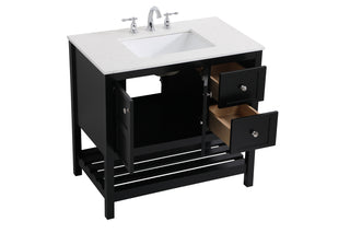 Theo Single Bathroom Vanity in Black