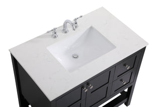 Theo Single Bathroom Vanity in Black