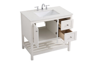 Theo Single Bathroom Vanity in White