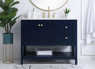 Theo Single Bathroom Vanity in Blue