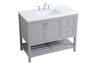Theo Single Bathroom Vanity in Gray