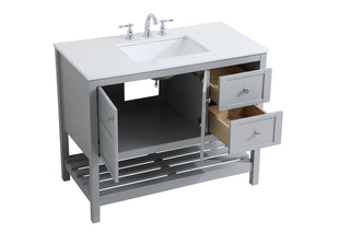 Theo Single Bathroom Vanity in Gray