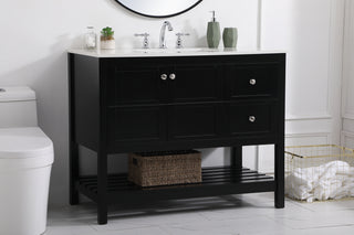 Theo Single Bathroom Vanity in Black