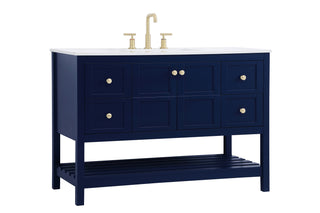 Theo Single Bathroom Vanity in Blue