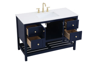 Theo Single Bathroom Vanity in Blue