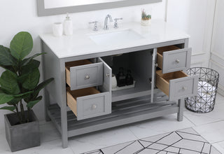 Theo Single Bathroom Vanity in Gray