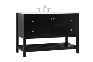 Theo Single Bathroom Vanity in Black