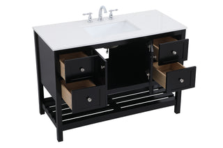 Theo Single Bathroom Vanity in Black