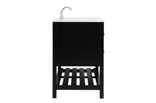 Theo Single Bathroom Vanity in Black
