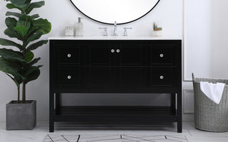 Theo Single Bathroom Vanity in Black